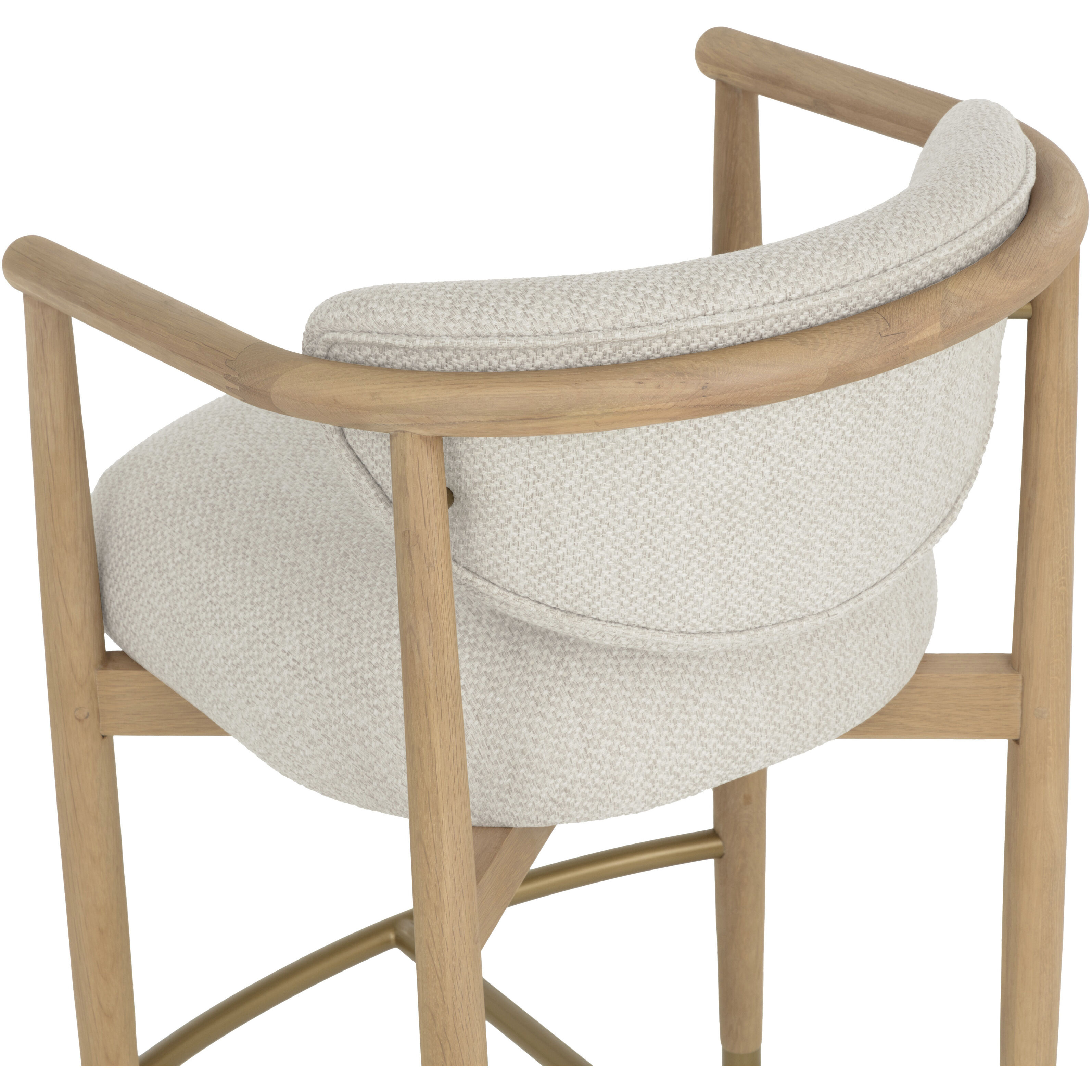 Sigrid 36.25 inch Light Oak / Monument Oatmeal Counter Stool